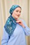 وشاح مونار لورا أزرق داكن 90x90