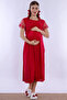 Soft Textured Maternity Nightgown Set with Robe Effortt - Cherry - 5