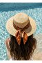 Design 2-in-1 Women's Straw Hat with Shawl That Can Be Attached to the Hat and Bag - 3