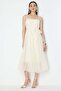 Belted Rope Strap Maxi Dress