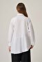 Women's Chain Detailed Long Sleeve Shirt White 31433 - 5