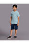 Boys Green Mandarin Collar Shirt - 2