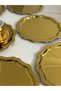 6 Pieces Gold Round Wavy Model Service and Presentation Tray - 3