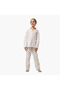 Cotton Collared Long Sleeves Pyjama Set with Floral Print