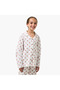 Cotton Collared Long Sleeves Pyjama Set with Floral Print - 2