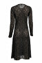 Black Sheer Lace Long Sleeve Dress – Powerful and Elegant Silhouette - 4