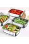 6 Pcs 1500ml Stainless Steel Food Storage Containers with Airtight Lids, Leak-Proof Food Containers - 5
