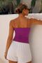 Women's Lilac Rope Strap Lined Crop Blouse Arm-22Y055003 - 2