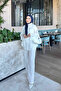 Ecru Tie-Waist Shirt and Trousers Set