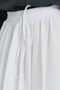 Elastic Waist Gathered Cotton Skirt - White - 3