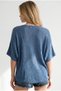 Women's Indigo Sleeveless Mercerized Knitwear Blouse Blz-19003403 - 5