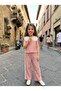 Girl's Linen Suit with Sequins and Glitter - 2