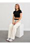 Women's High Waist Wide Leg Lace-Up 2-Strap Sweatpants 3035 - 3