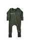 - Personalized Baby Organic Zipper Sleepsuit - Dark Green_Preemie - 2