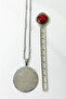 Silver Color Ayetel Kürsi & Nazar Verse Written Stainless Steel Necklace with Thick Doc Chain and Stick - 4
