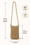 Hand-Knitted Shoulder-Hanging Jut Rope Phone Bag - 10 (Width) X 17 (Length) X 55 (Height) cm - 3