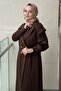 Double-Breasted Collar, One-Side Pleated Evening Dress - 3