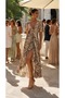 70% Viscose 30% Silk Deep V-Neck Front Flounce Tie-Waist Women's Summer Dress