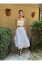 Valerie Flared Lined Long Skirt Women's White - 7