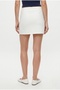 Women's Lined Ecru Woven Mini Skirt with Polka Shorts - 5