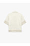 Cotton Floral Textured Lace Crochet Detailed Short Sleeve Crop Shirt - 4