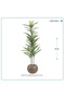 Artificial Areca Tree with Round Plastic Base { 3 Branches } - 7