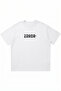 Error Printed White Oversize Crew Neck T-Shirt