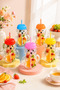 Magic Glass Teddy Bear Cup 450 ml Glass Mug with Lid and Straw and Bear Figure Drink Cup - 2