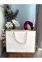 White Large Size Gift Bags with Golden Border - Sold Per Pc