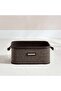 Dorian Bamboo Rectangular Basket With Fabric Liner 40x30x18cm-natural/black - 4