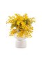 Mimosa Flower In Ceramic Pot H33cm - Yellow - 3