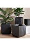 Renata Polyresin Square Planter 52x52x48cm- Black - 4