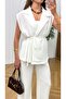 Double Breasted Linen Set - 4