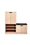 Stens Shoe Rack 24 Pairs With Bench - Natural - 5