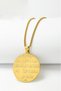 Gold Color Ayetel Kürsi & Nazar Verse Written Prayer Necklace with Thick Doc Chain Stainless Steel Necklace