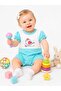 Baby Girl Patterned Short Sleeve Shorts Jumpsuit