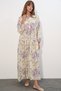Women's Lilyum Fabric Long Hijab Dress 1513 - Powder - 4
