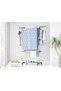 Airer Clothes Drying Rack, 4-Tier Foldable Clothes Hanger Adjustable Large Stainless Steel Garment Laundry Racks for Indoor Outdoor - 4