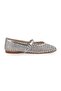 Women's Ballet Flats with Knitted Pattern, Metallic Band, Blunt Toe, Stylish and Comfortable, Tpu Sole L085.K109 - 2