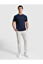 Navy Blue Regular Fit 100% Cotton Crew Neck T-Shirt 50327872-Vr033 - 4