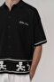 Axis Geometric Patterned Knitwear Oversize Short Sleeve Shirt - 2