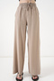 Women's High Waist Wide Leg Pants 1527 - Beige - 2