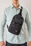 Unisex Black-Grey Waterproof Crossbody Shoulder Chest Bag (20X31 cm)