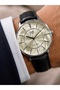 Men's Wristwatch Black Color Leather Strap Casual & Classic Gift Boxed - 3