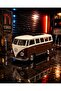 Volkswagen T1 Minibus Diecast Model Car Brown Classic Nostalgic Minibus with Special Stand - 2