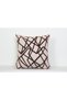Coffee Geometric Patterned Decorative Throw Pillow Cover Modern Chenille Design - 2