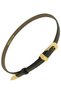 Satin Gold Buckle Thin Crocodile Pattern Leather Women's Belt, Curved Body and Stylish Elegant Design, Belt for Pants, Jeans, Dress, Jacket and Shirt. - 3