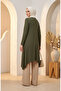 Bürümcük Fabric Asymmetrical Cut Long Tunic 0562-03 Khaki - 4
