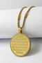 Gold Color Ayetel Kürsi and Four Kul Written Prayer Spiritual Stick Design with Thick Doc Chain Stainless Steel Necklace - 2