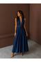 Women's Crossl-Strap Low-Cut Long Stylish Denim Dress